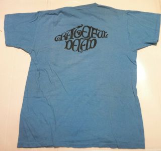Grateful Dead 1972 Vintage Concert Tour Crew T - Shirt Light Blue