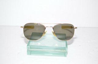 Vintage American Optical Aviator Sunglasses 1/10 12k Gf 5 1/2 " Usaf