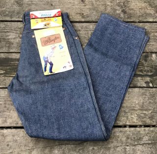 Vintage Nos 50’s - 60’s Wrangler Blue Bell Sanforized Denim Jeans - Size 16 (28x32)