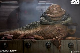 Sideshow Star Wars Return Of The Jedi Jabba The Hutt And Throne Deluxe 1/6
