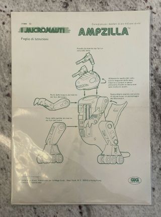 Micronauts AMPZILLA - Complete & Instruction Sheet - RARE - Mego / GIG 3