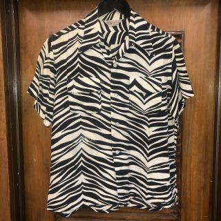 Vintage 1940’s “art Vogue” Zebra Animal Rayon Rockabilly Shirt - - M
