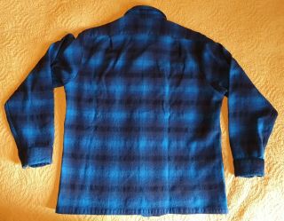 Vintage Pendleton Wool Blue Check Shirt Size M / L 3