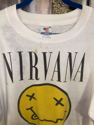 Authentic 1993 Nirvana Tour Shirt very rare 5