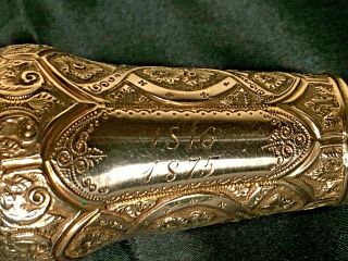 Vintage Circa 1816 - 1875 Gold filled Presentation Cane Top 3