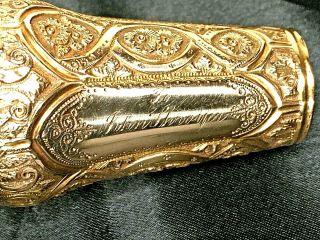 Vintage Circa 1816 - 1875 Gold filled Presentation Cane Top 4