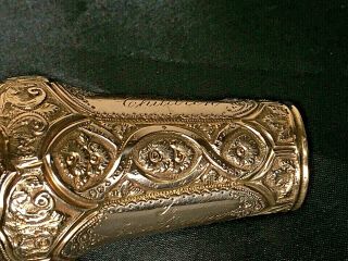 Vintage Circa 1816 - 1875 Gold filled Presentation Cane Top 6