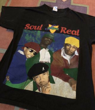 Vintage 90’s Soul For Real Hip Hop Rap R&b T Shirt Sz L Bootleg Jodeci Rare