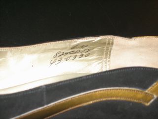vtg 1950s 60s CHRISTIAN DIOR & ROGER VIVIER Black Sude Patent Couture Heels sz 6 5