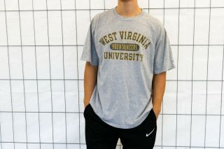 Champion West Virginia University Shirt T - Shirt Gr.  Xl Grau Sd5