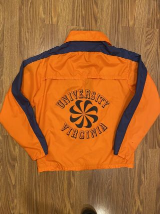 Vintage 70s Nike University Of Virginia Jacket Orange Pinwheel Large