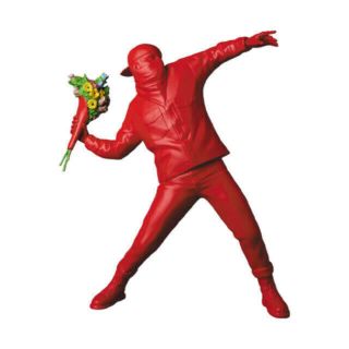 Banksy Brandalism Flower Bomber Red Ver.  Medicom Toy Figure F/s