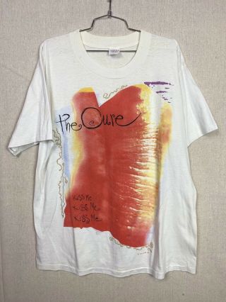 Vintage Rare 1987 The Cure Kissing Tour T - Shirt Osfa 80s Goth Siouxsie Bauhaus