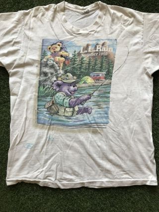 Vintage 1995 Grateful Dead Ll Rain Summer Tour Shirt Liquid Blue Bears