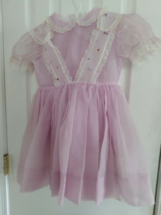 Girls Vintage 50s/60s “daddy’s Girl” Party Dress Crinoline 4 Lilac Full Circle