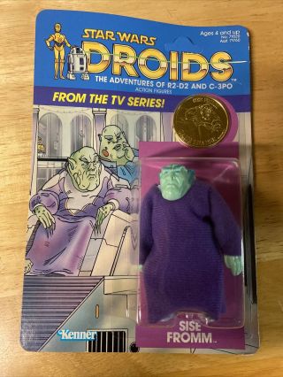 Star Wars Droids Sise Fromm Figure - 1985 Kenner 12 - Back - Unpunched Moc