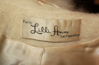 1960s vintage Paris Lilli Ann Silver Fox Fur Coat 6