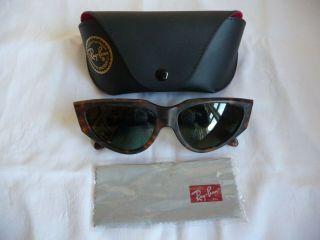 Vintage Ray Ban Sunglasses Cats Eye Tortoiseshell Onyx Wo 804 B&l & Case,  Cloth