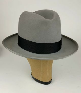 Vintage Royal Stetson Whippet Fedora In Gray Size 7 1/4