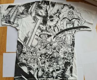 Vintage Marvel X - men Wolverine rare 1993 Mega - Wrap t shirt - Large 5