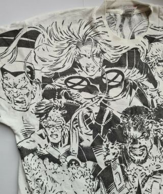 Vintage Marvel X - men Wolverine rare 1993 Mega - Wrap t shirt - Large 6