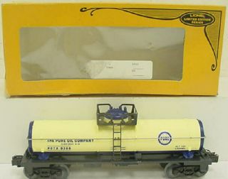 Lionel 6 - 9386 Pure Oil Single Dome Tank Car Ln/box