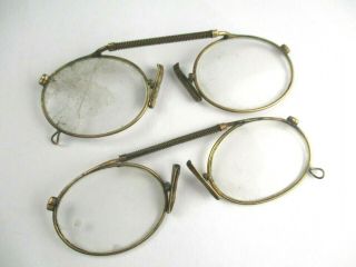 2 Pairs Of Vintage / Antique Pince Nez Glasses
