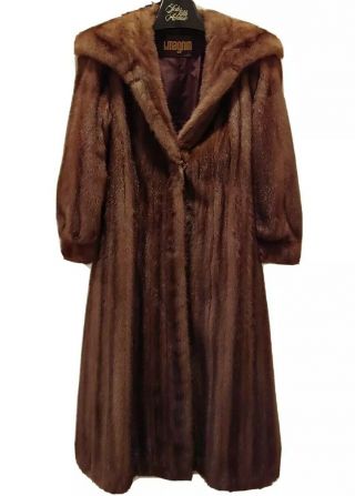 Sbsos 100 Real Mink Long Fur Coat - Full Length Vintage Elegance