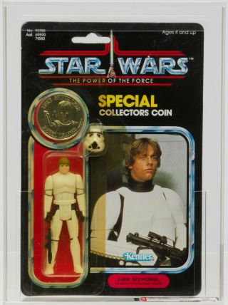 Star Wars 1985 Vintage Kenner Potf Luke Skywalker Stormtrooper Moc Afa 70