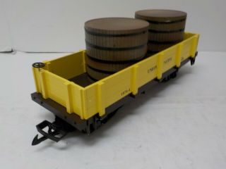 KALAMAZOO Toy Train 1874 - 4 Union Pacific Gondola Car w/2 barrels G Scale 2