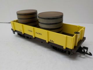 KALAMAZOO Toy Train 1874 - 4 Union Pacific Gondola Car w/2 barrels G Scale 3