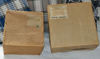 2 Vintage 1940s Cardboard Hat Boxes - Miss Swerling Milliner For Films,  Another