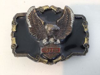 Vintage 1984 Motor Cycle Belt Buckle By The Great American Buckle Comp.  U.  S.  A 404