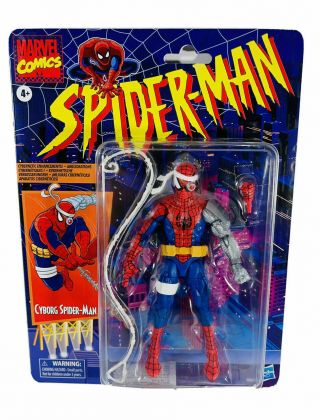 Hasbro Marvel Legends Target Exclusive Retro 6 " Cyborg Spider - Man Figure In Hand