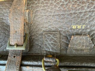Vintage Large GLADSTONE Leather TRAVEL BAG Unique Luggage Suitcase 4
