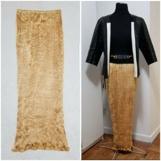 Patricia Lester Please To Be Made - In - Wales Vintage Couture Maxi Pleats Skirt S/m