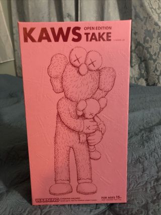 KAWS TAKE PINK FIGURE FAST NOW IN HAND 2
