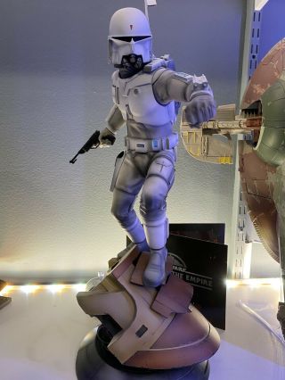 Star Wars Ralph Mcquarrie Boba Fett Statue Sideshow Concept Exclusive 306/750