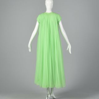 M 1960s Claire Sandra Lucie Ann Green Night Gown Peignoir Set Lounge Sleep 60s 2