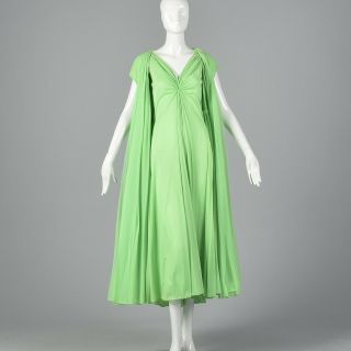 M 1960s Claire Sandra Lucie Ann Green Night Gown Peignoir Set Lounge Sleep 60s 5