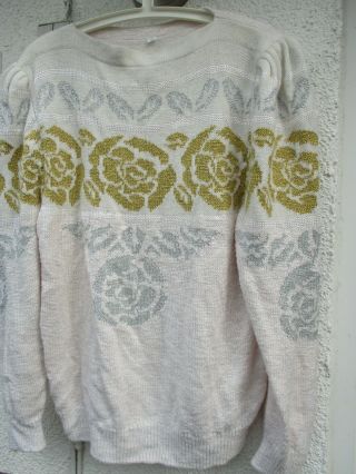 Pullover Einzelstück Vintage Handmade Ungetragen S - M