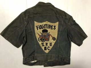 Vintage Motorcycle Club Vest Biker Patches Outlaw Mc Sea