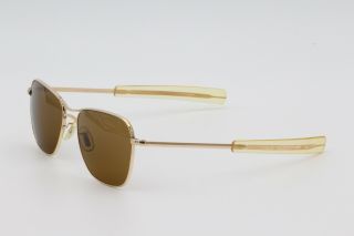 Vintage 1960s American Optical 12k Gold Filled Skymaster Aviator Sunglasses