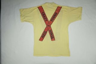 Vintage 1978 Neil Young T - shirt Crazy Horse Rare Rust Never Sleeps Size L 2