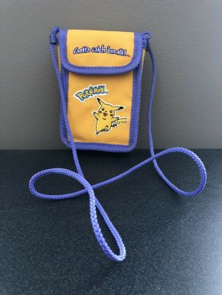 Vintage Pokemon Pikachu Nintendo Gameboy Carrying Case Bag.