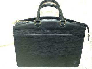 Vintage,  Louis Vuitton,  Black Epi Leather Briefcase 14in X 11in X 6.  5in
