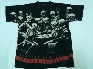 Vintage 90s The Rolling Stones Voodoo Lounge All Over Printed T Shirt Tour