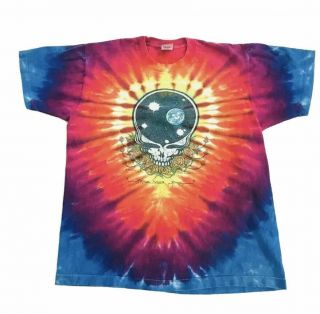 Vintage Grateful Dead 1987 Concert T Shirt Space Your Face Tie Dye 50 50 Size L