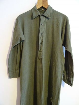 Vtg 40s Style Od Jersey German Army Air Force Smock Undershirt Henley Shirt
