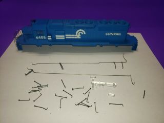 Parts Ho Scale Athearn Sd40 - 2 Conrail Locomotive Casing And Parts